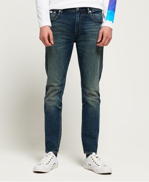 Superdry Premium Slim Selvedge Férfi Farmer Kék | RBASG3058